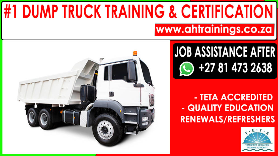 1 CERTIFICATE ADT DUMP TRUCK Course COLLEGE Training 1 CERTIFICATE ADT DUMP TRUCK Course COLLEGE Training