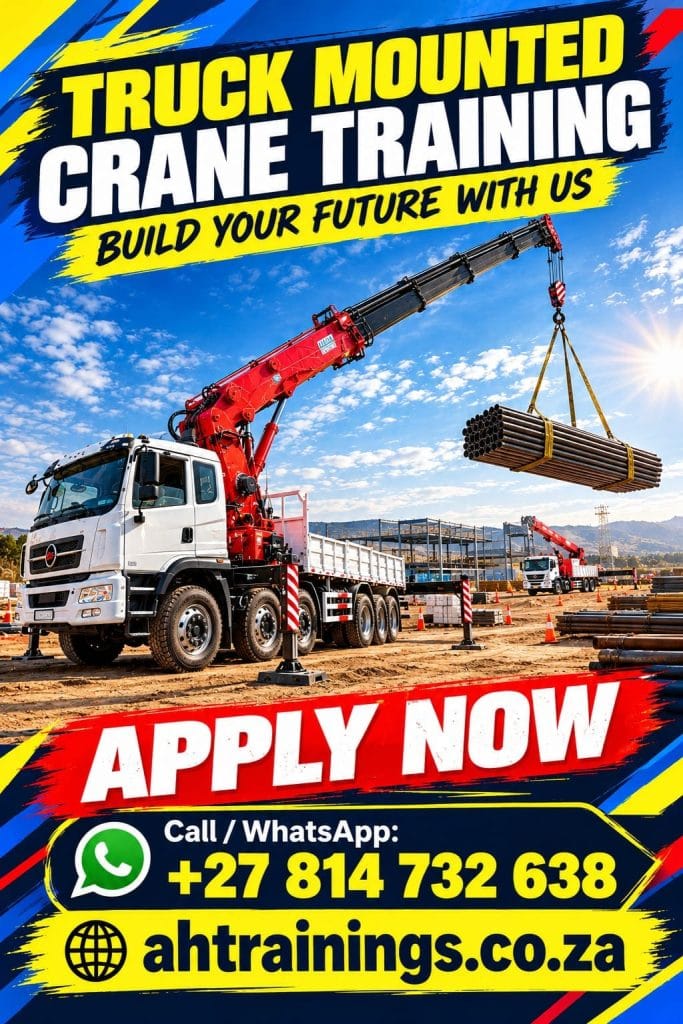 Truck Mounted Crane Certificate Training Course Truck Mounted Crane Course Prices Truck Mounted Crane Driver Certificate Truck Mounted Crane Training Prices Truck Mounted Crane Licence Cost Prices Truck Mounted Crane Cost Prices in South Africa