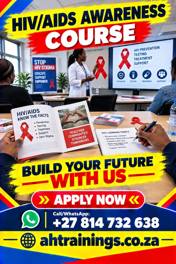 HIV/AIDS Awareness Certificate Training Course HIV/AIDS Awareness Course Prices HIV/AIDS Awareness Certificate HIV/AIDS Awareness Training Prices HIV/AIDS Awareness Certificate Cost Prices HIV/AIDS Awareness Training Cost Prices in South Africa