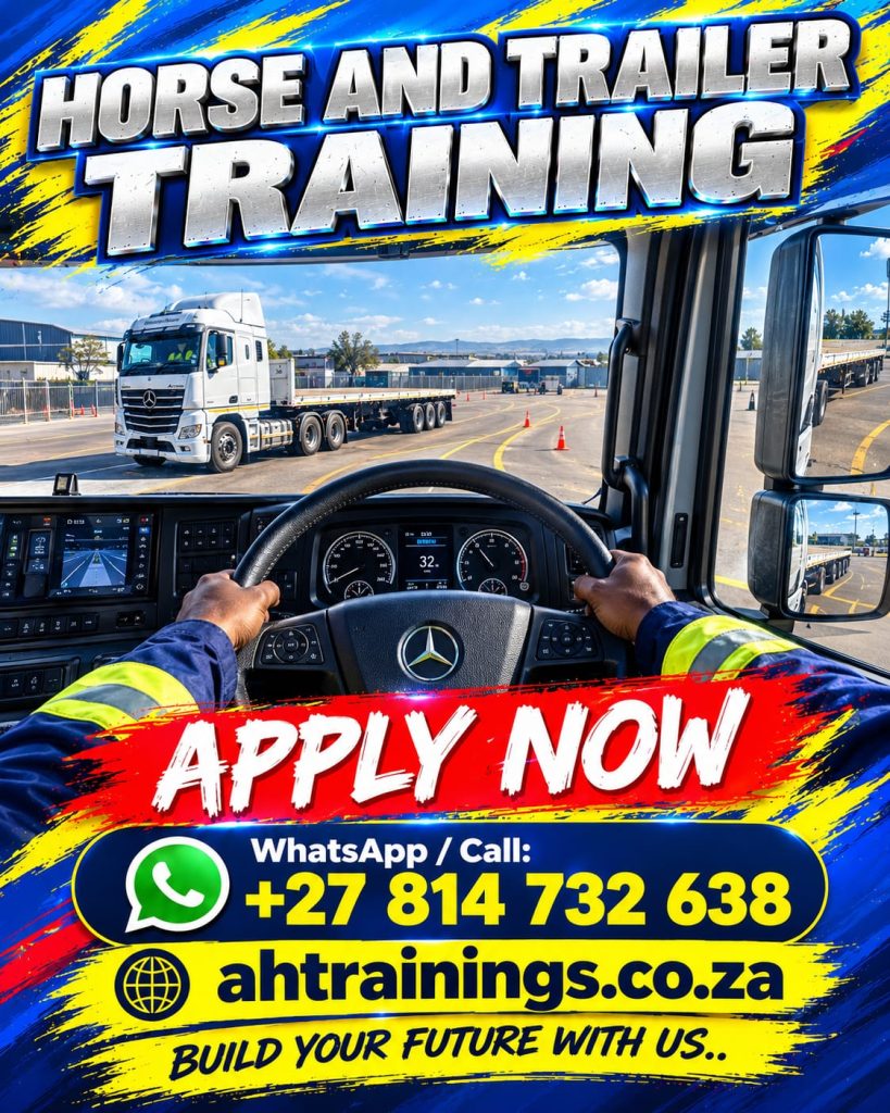 Horse and Trailer Truck Certificate School Training Course Horse and Trailer Training Academy Horse and Trailer Driver Course Prices Horse and Trailer Driving Certificate Horse and Trailer Training Prices Horse and Trailer Licence Cost Prices Horse and Trailer Cost Prices in South Africa Truck Driver Course Prices Truck Driver Training Cost in South Africa Meyerton Horse and Trailer Training Code 14 Training Academy in Johannesburg Code 14 Course Prices Code 14 Licence Prices