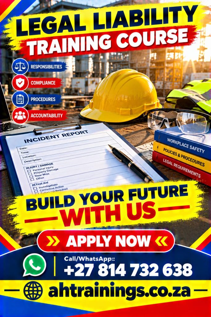Legal Liability Training Course Certificate Training Course Legal Liability Course Prices Legal Liability Certificate Legal Liability Training Prices Legal Liability Certificate Cost Prices Legal Liability Training Cost Prices in South Africa.