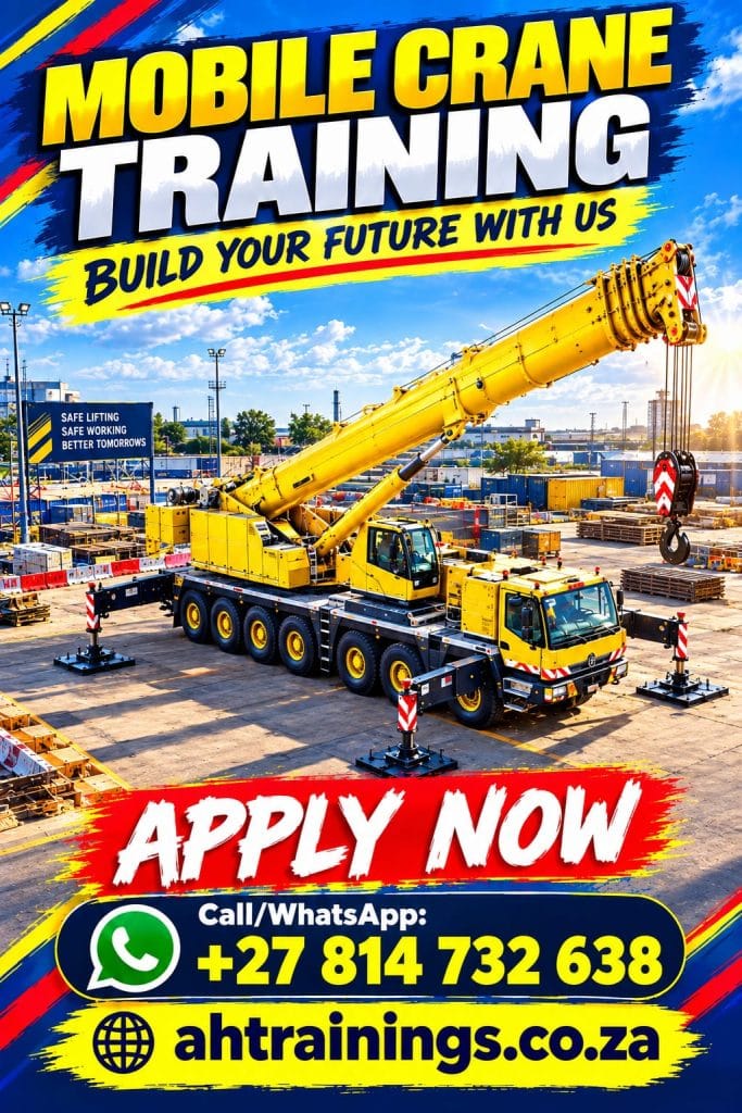 Mobile Crane Certificate Training Course Mobile Crane Course Prices Mobile Crane Certificate Mobile Crane Training Prices Mobile Crane Licence Cost Prices Mobile Crane Cost Prices in South Africa Crane Operator Course Price Crane Certificate Crane Training Prices Crane Licence Cost Prices Crane Cost Prices in South Africa