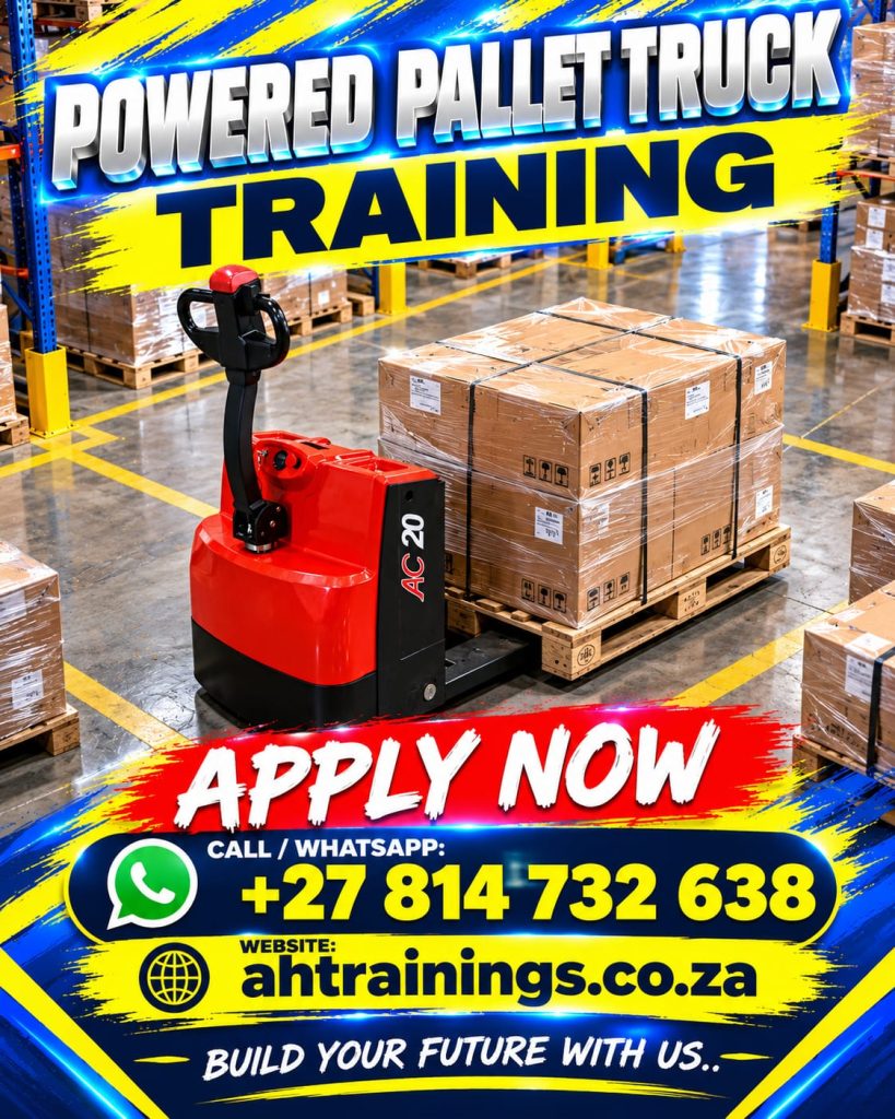 Powered Pallet Truck PPT Certificate Training School Course Powered Pallet Truck PPT Course Prices Operator Certificate Powered Pallet Truck PPT Training Prices Licence Cost Prices Cost Prices in South Africa