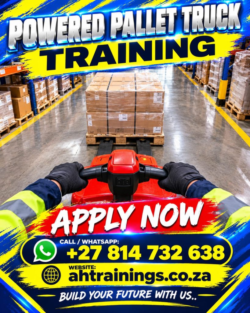 Powered Pallet Truck PPT Certificate Training School Course Powered Pallet Truck PPT Course Prices Operator Certificate Powered Pallet Truck PPT Training Prices Licence Cost Prices Cost Prices in South Africa