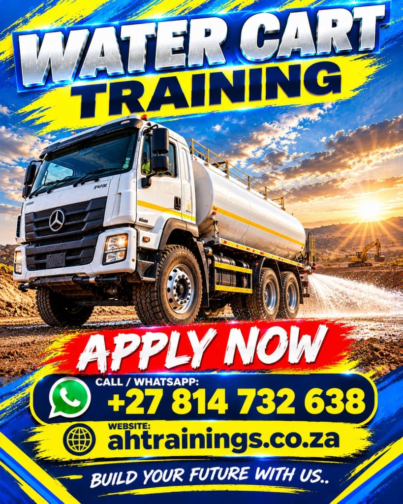 Water Cart Bowser Certificate Training Course Water Cart Bowser Course Prices Water Cart Bowser Certificate Water Cart Bowser Training Prices Water Cart Bowser Licence Cost Prices Water Cart Bowser Cost Prices in South Africa Driver Course Price Operator Certificate Water Cart Bowser Training Prices Truck Licence Cost Prices Water Cart Bowser Cost Prices in South Africa